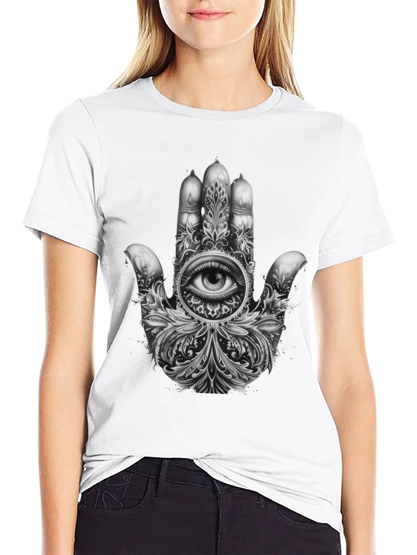 Mystic Eye Hamsa Hand Graphic T-Shirt