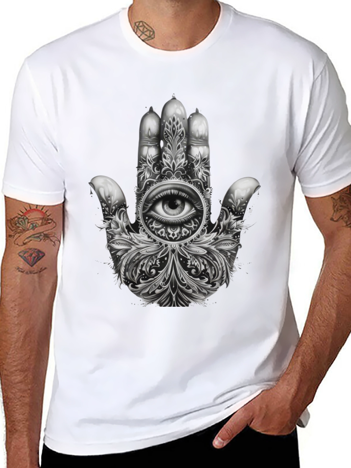 Mystic Eye Hamsa Hand Graphic T-Shirt