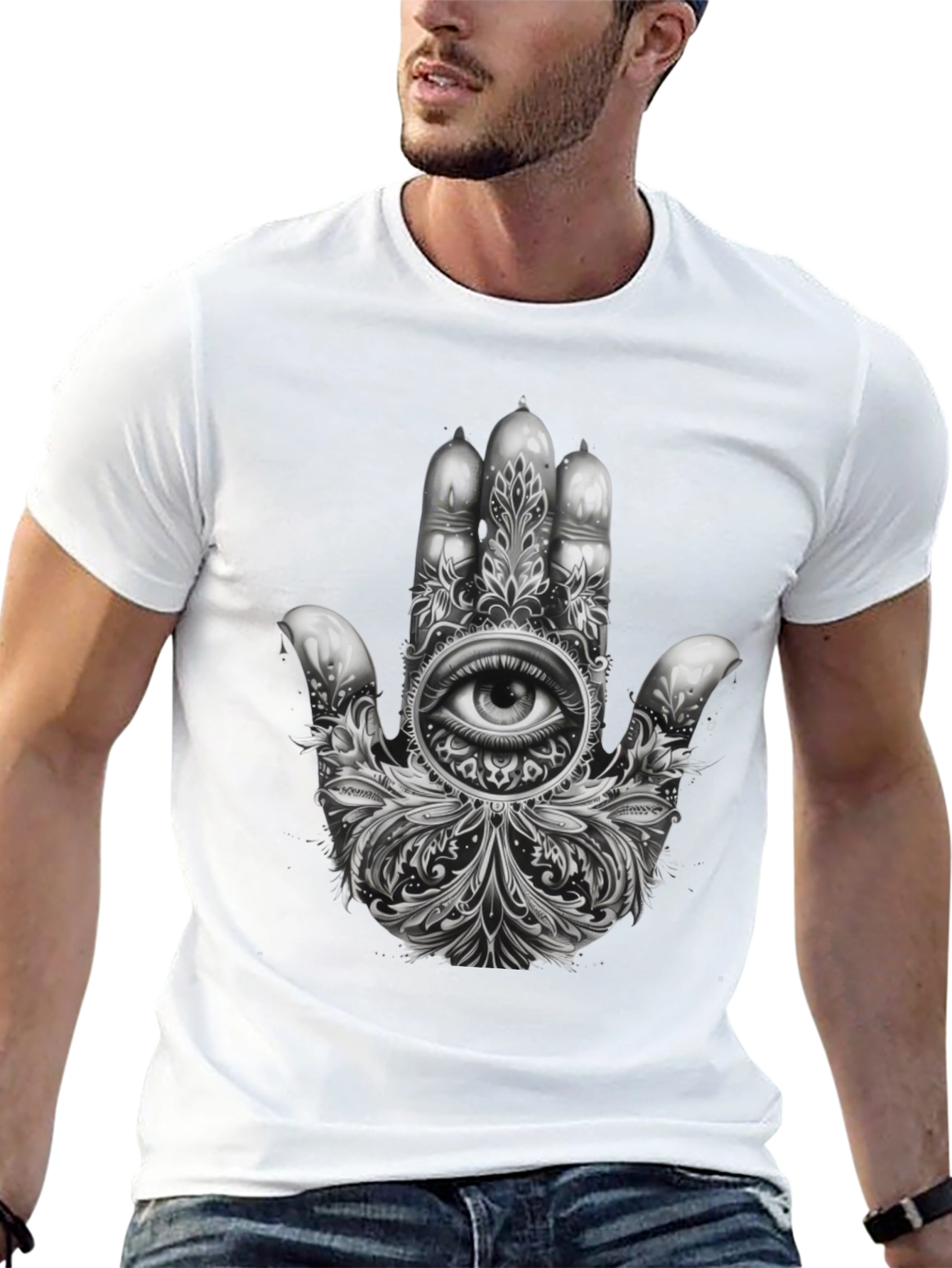 Mystic Eye Hamsa Hand Graphic T-Shirt
