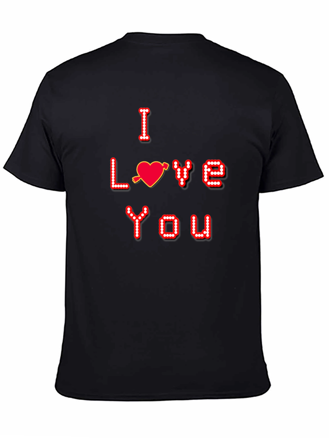 I Love You Gamer Pixel Tee - Black