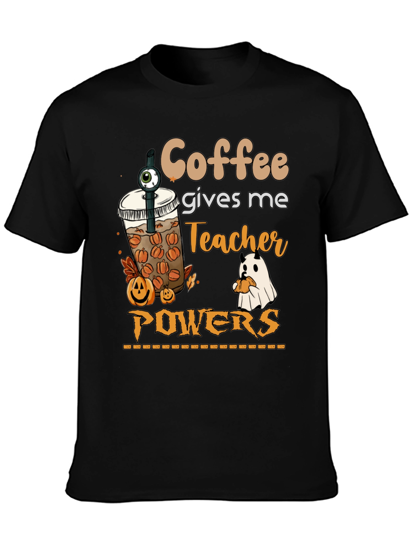 Coffee Gives Me Teacher Powers Halloween T-Shirt