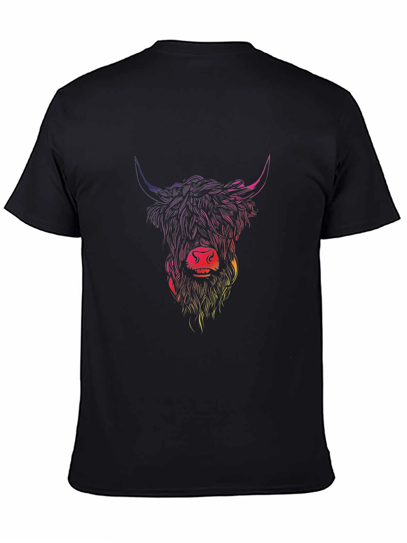 Highland Cow Graphic T-Shirt - Mens Black Tee