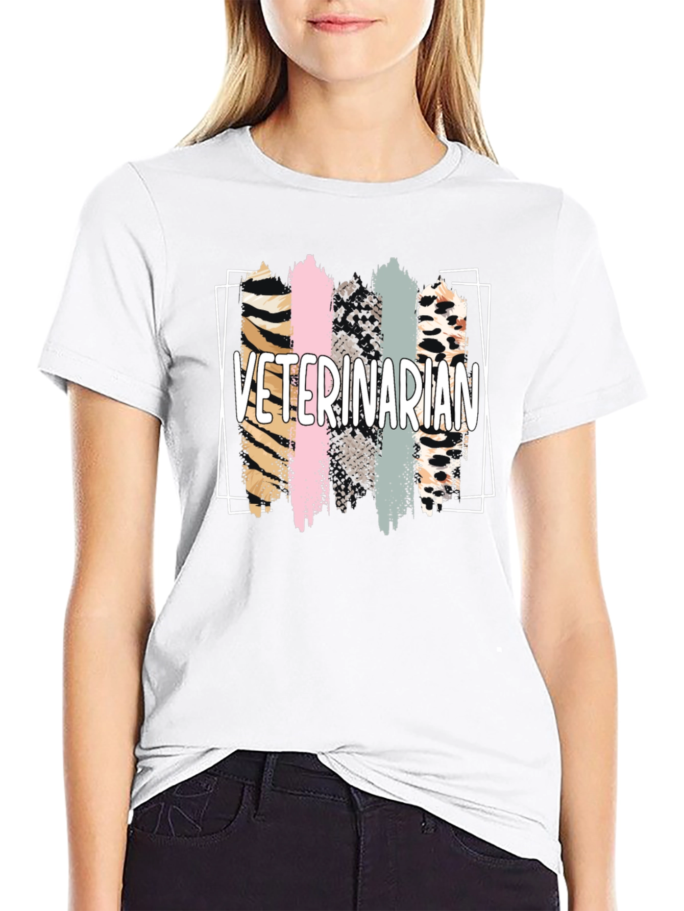 Veterinarian Animal Print T-Shirt