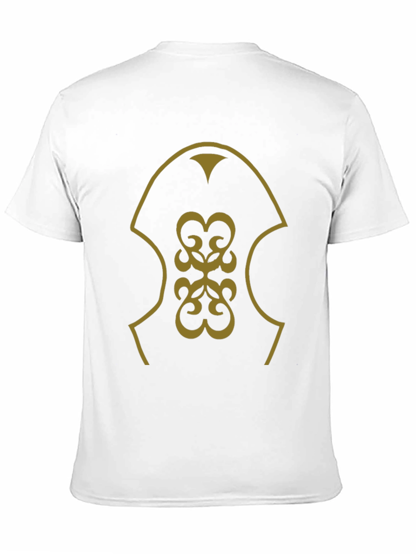 Stylish Black T-Shirt with Golden Pattern