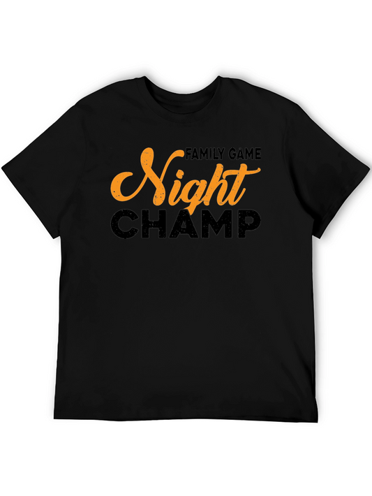 Family Game Night Champ Black T-Shirt