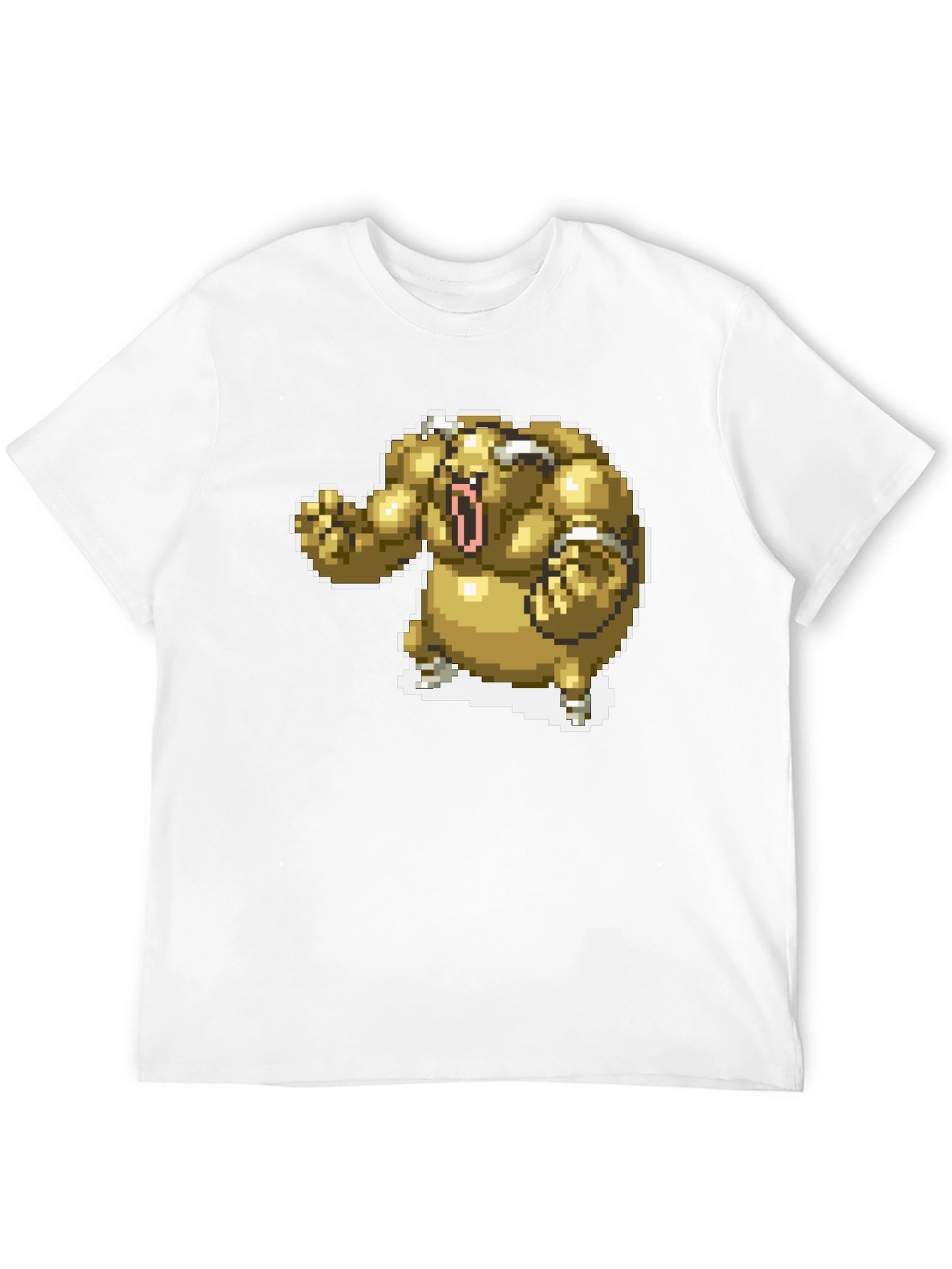 Pixel Art Monster Graphic T-Shirt - Black