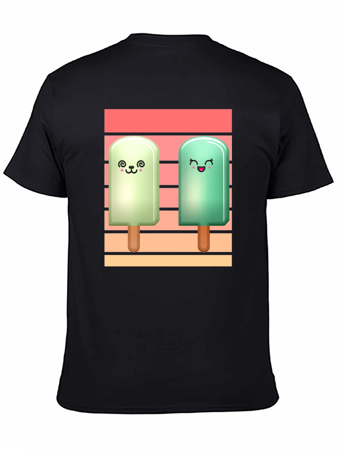 Cute Ice Cream Pops Graphic T-Shirt