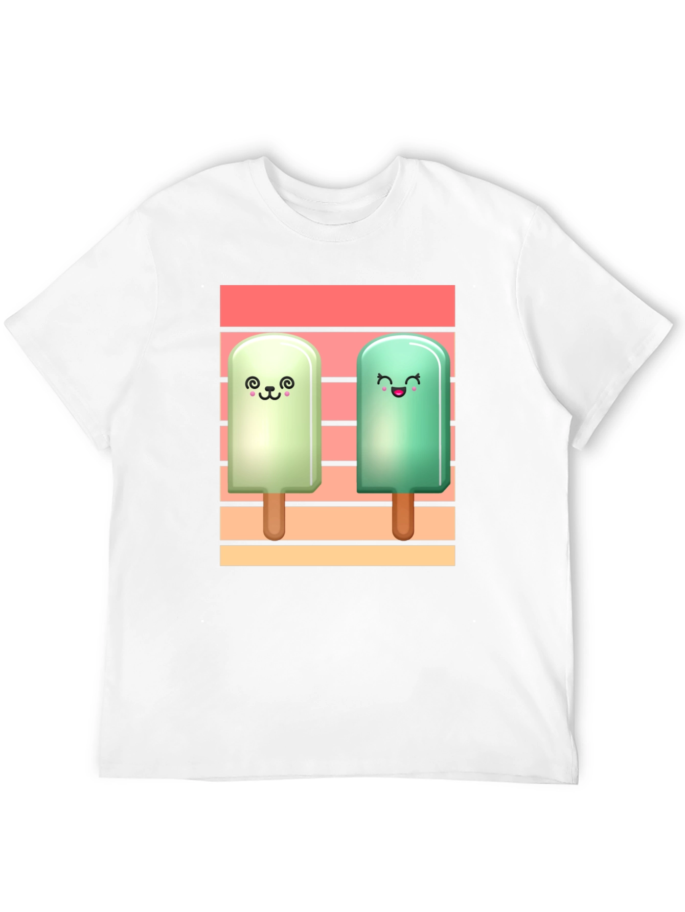 Cute Ice Cream Pops Graphic T-Shirt
