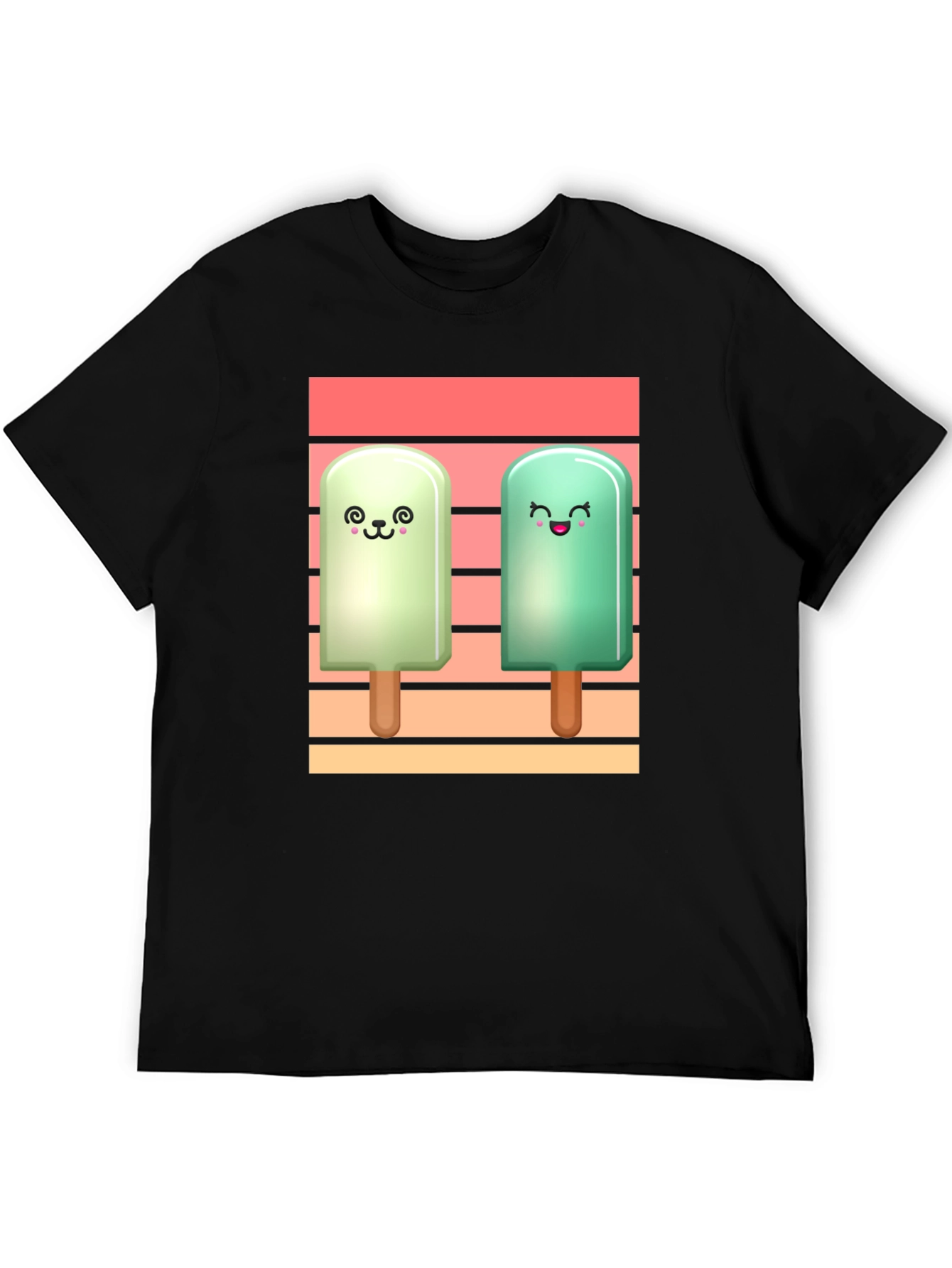 Cute Ice Cream Pops Graphic T-Shirt