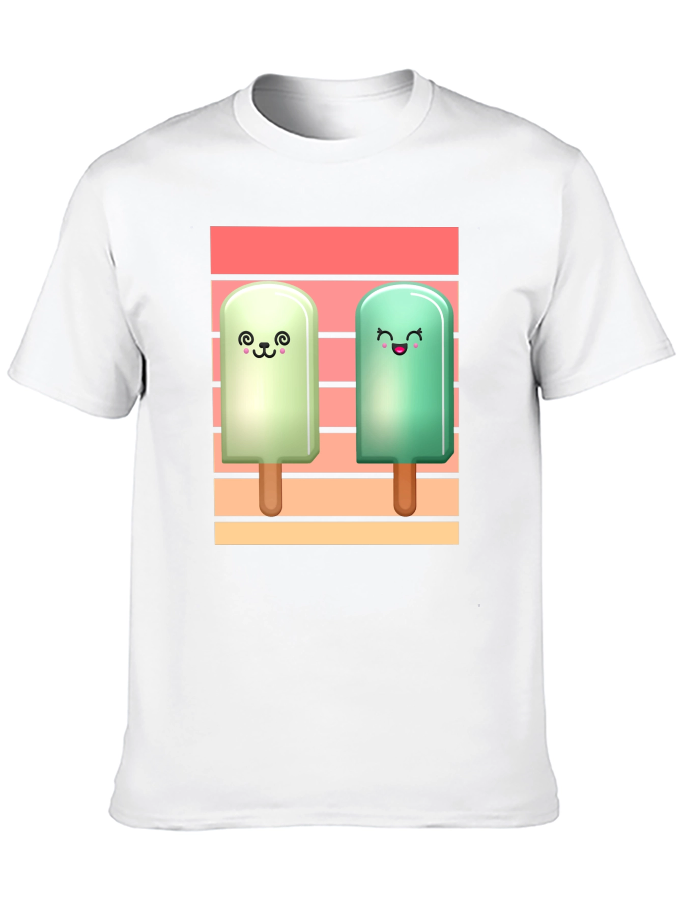 Cute Ice Cream Pops Graphic T-Shirt