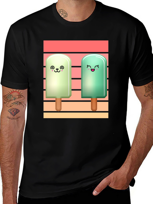 Cute Ice Cream Pops Graphic T-Shirt
