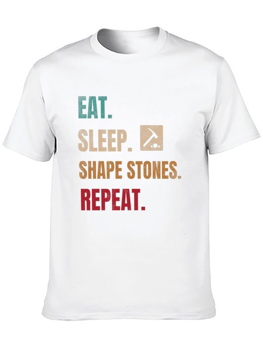 Eat Sleep Shape Stones Repeat T-Shirt