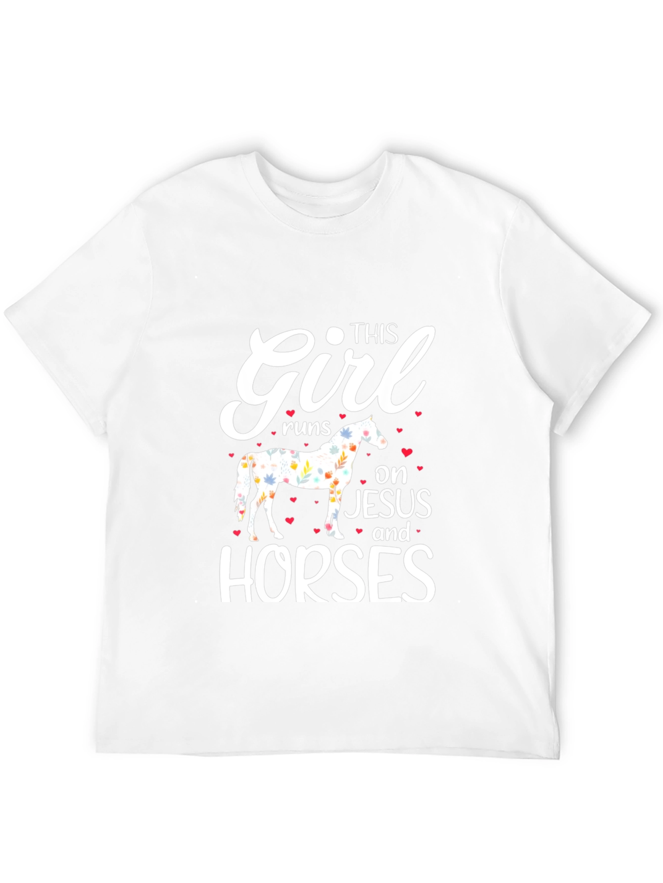 This Girl Runs On Jesus And Horses T-Shirt