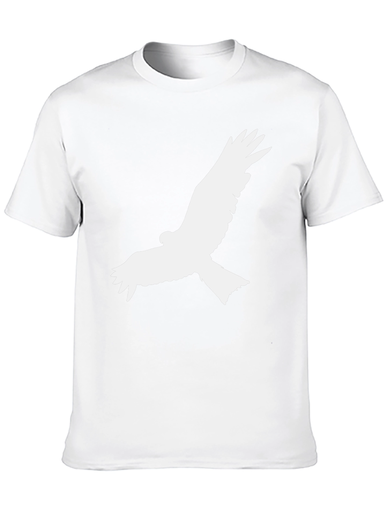 Black T-Shirt with White Bird Graphic