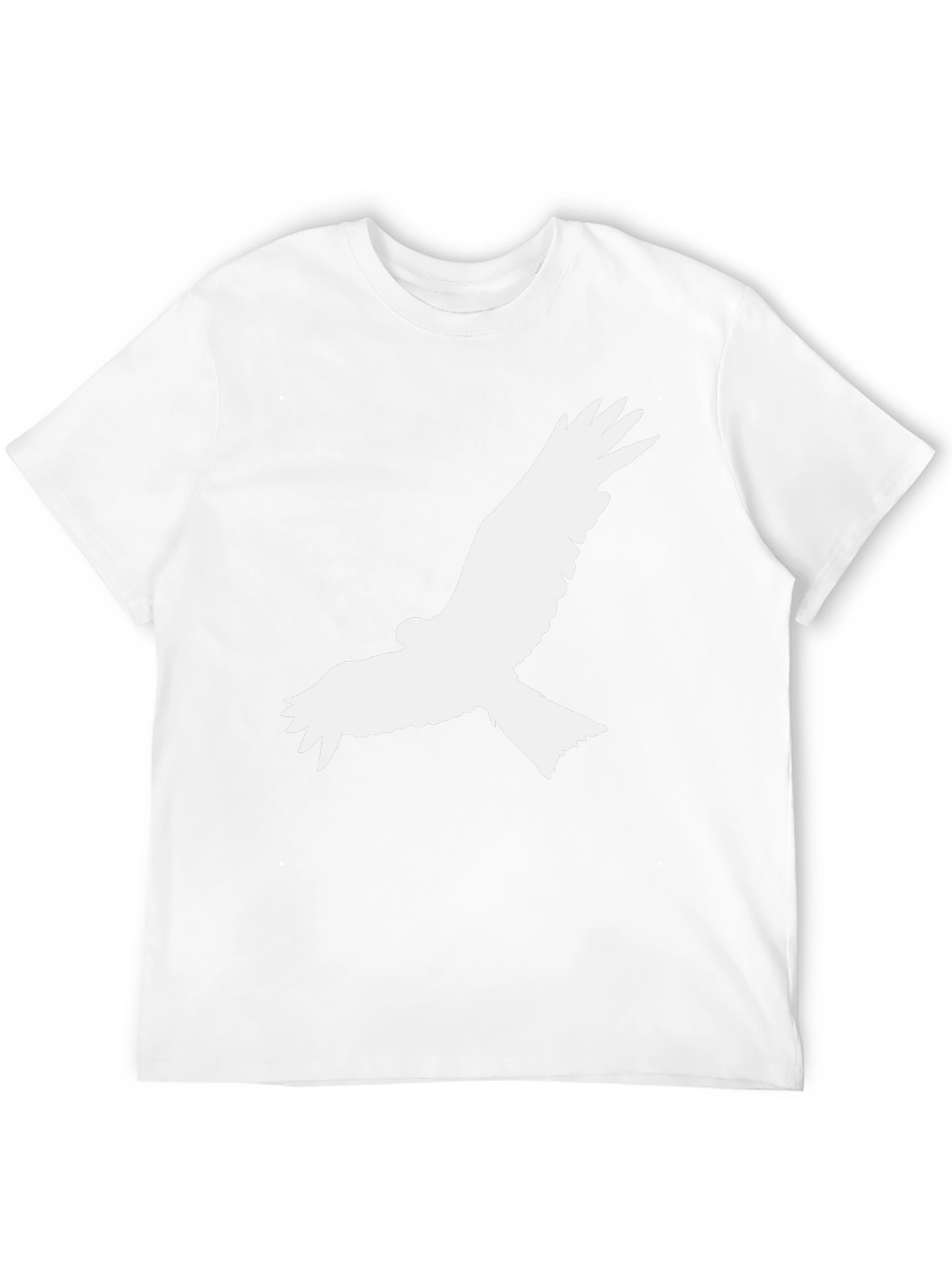 Black T-Shirt with White Bird Graphic