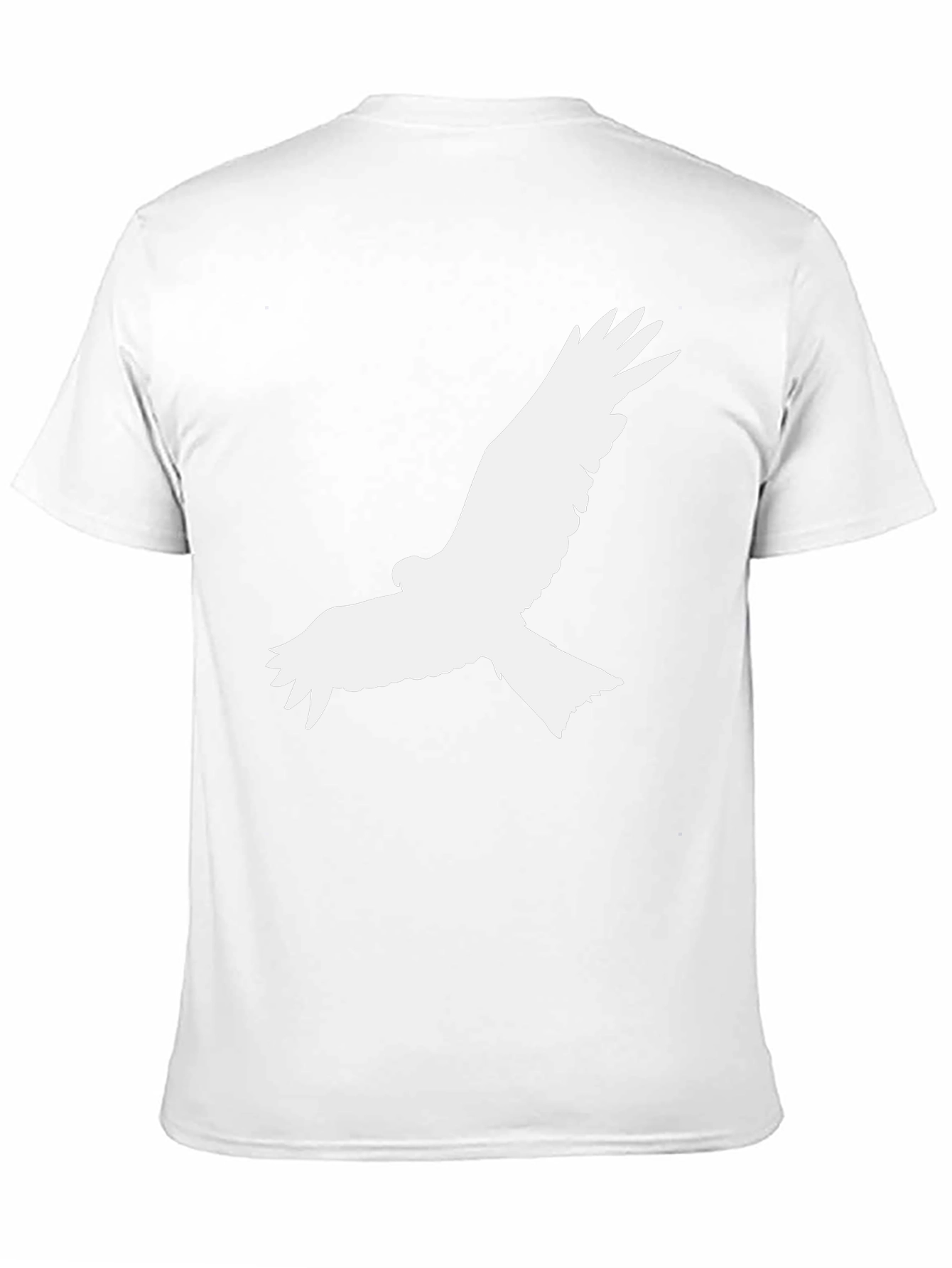 Black T-Shirt with White Bird Graphic