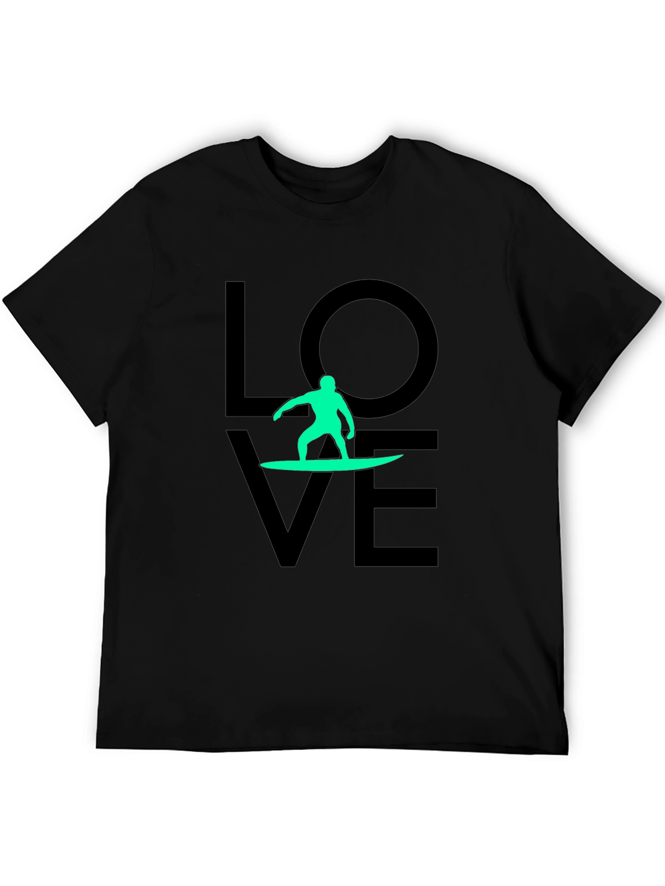 Love Surfing Black T-Shirt