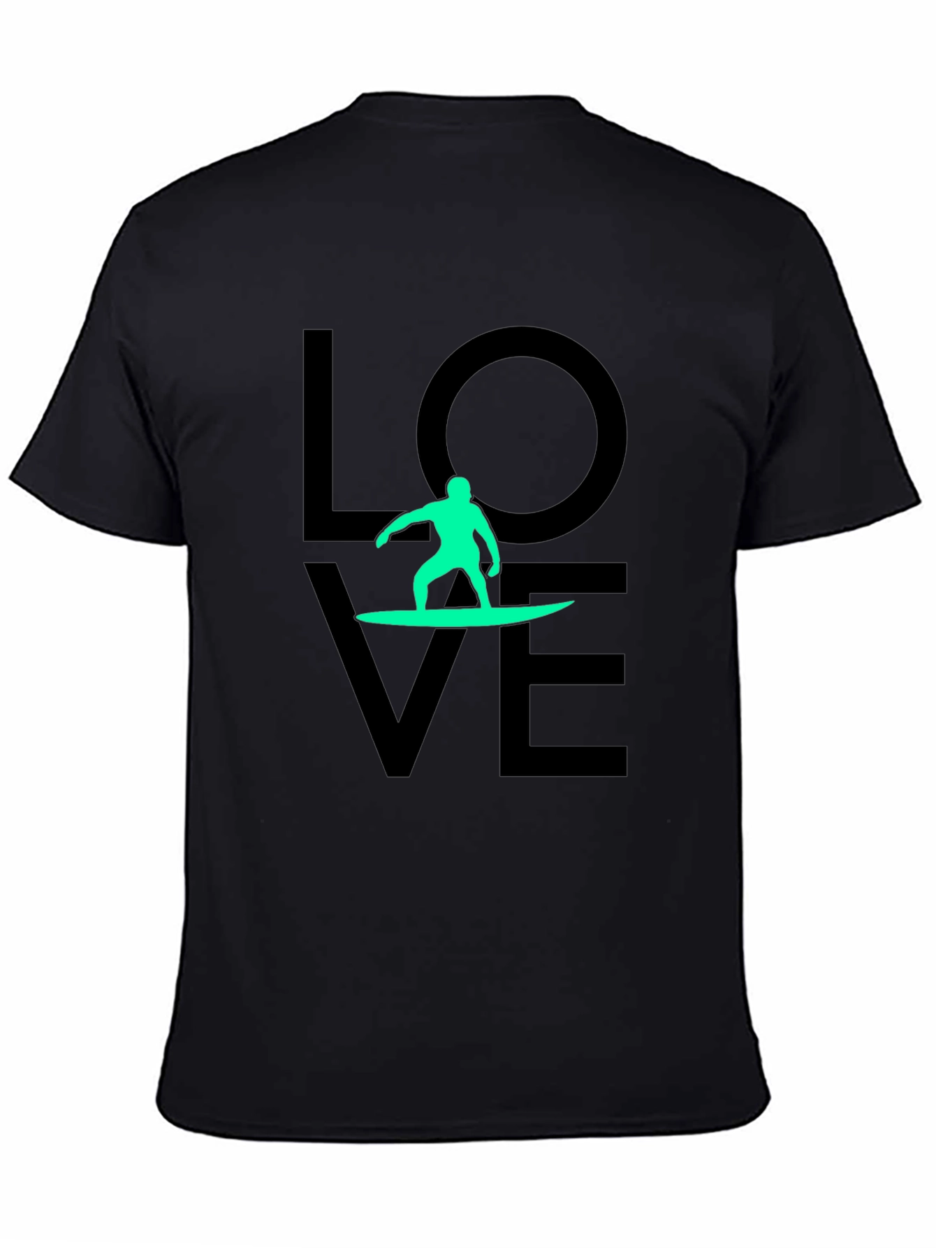 Love Surfing Black T-Shirt