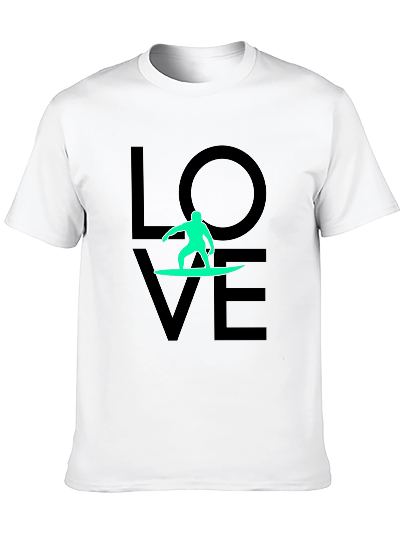 Love Surfing Black T-Shirt