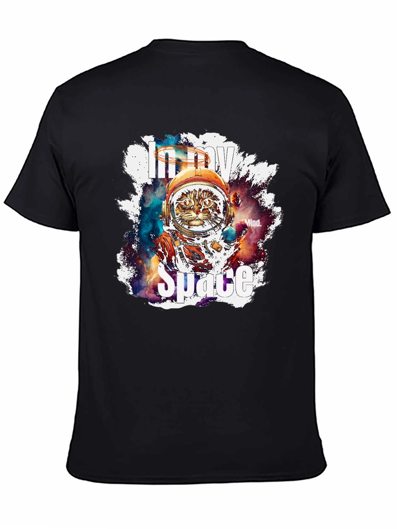 In My Space Cat Astronaut Graphic T-Shirt