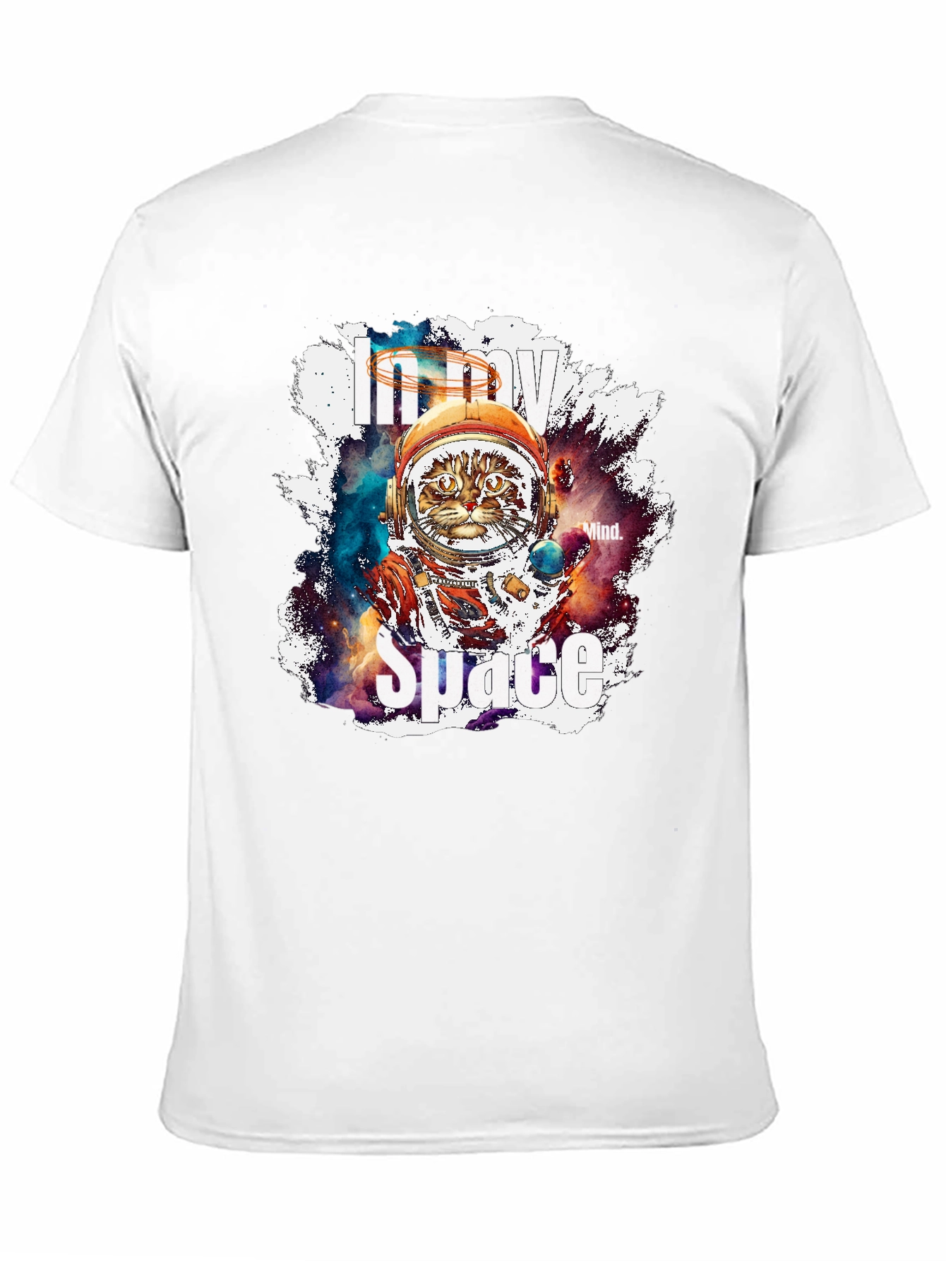 In My Space Cat Astronaut Graphic T-Shirt