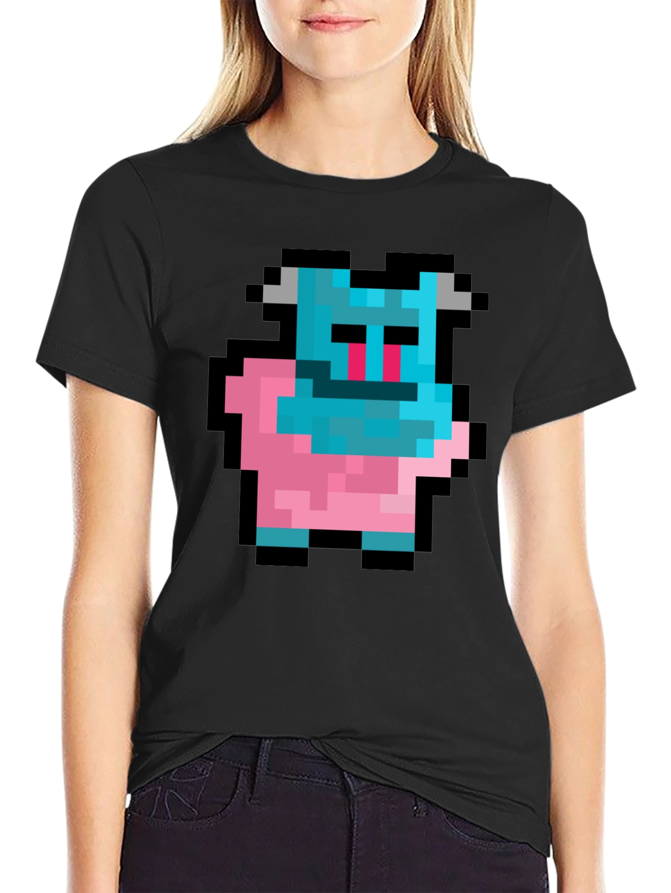 Pixel Art Monster Graphic T-Shirt