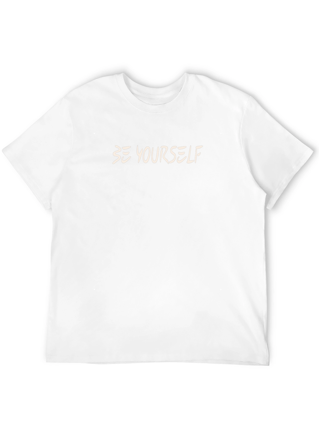 Be Yourself Black Cotton Graphic Tee