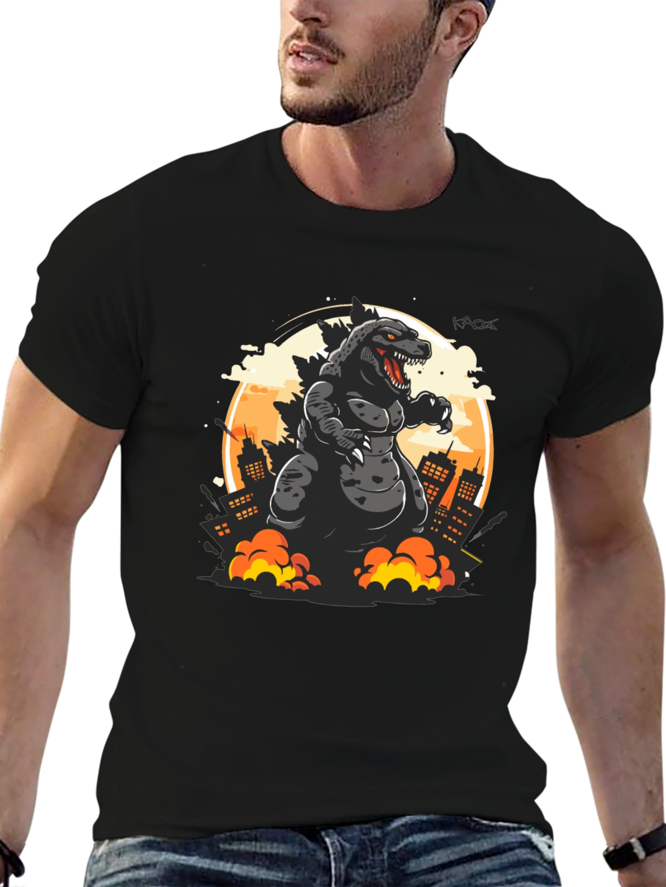Godzilla T-Shirt: Monster City Attack Graphic Tee