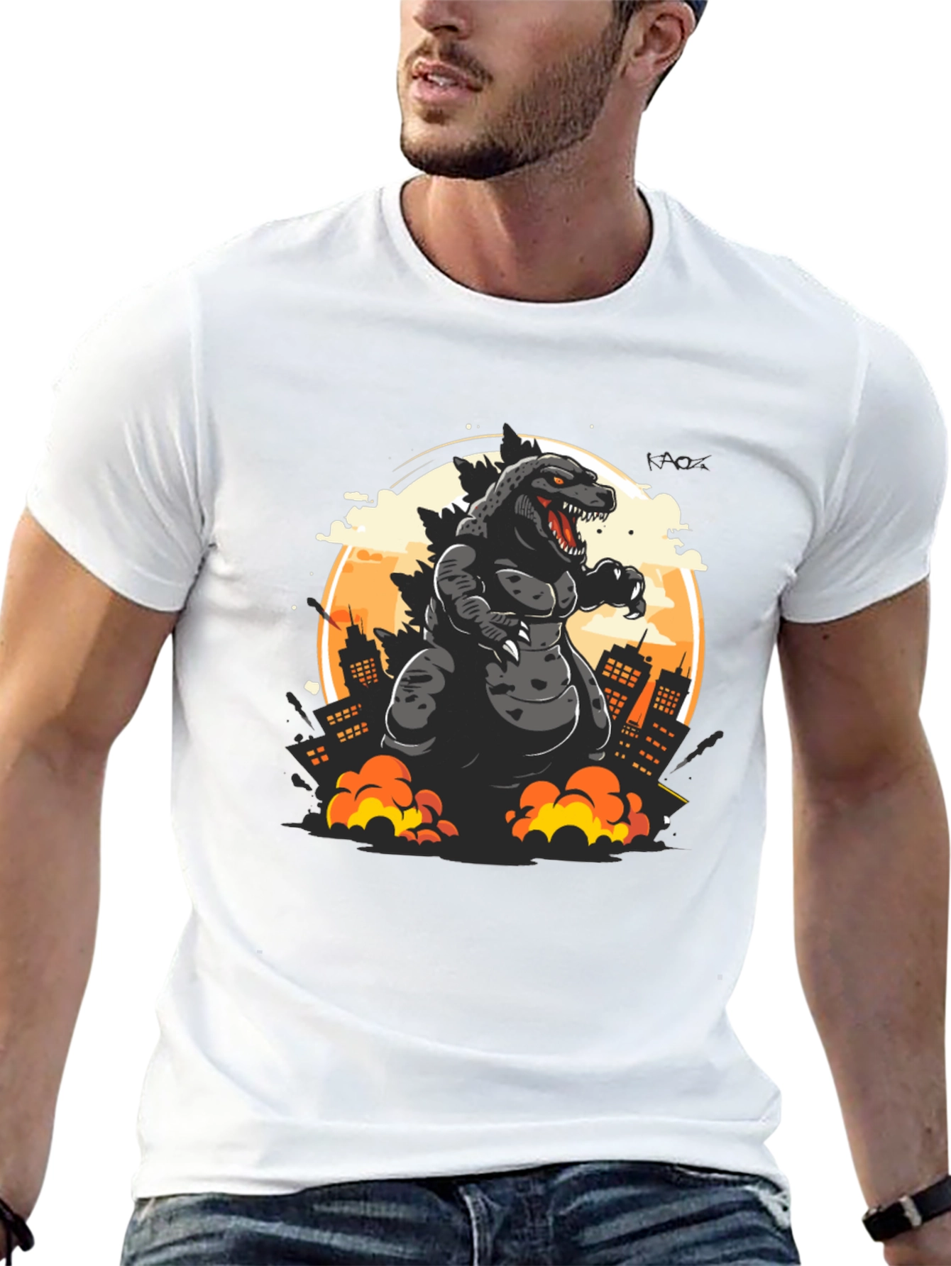 Godzilla T-Shirt: Monster City Attack Graphic Tee