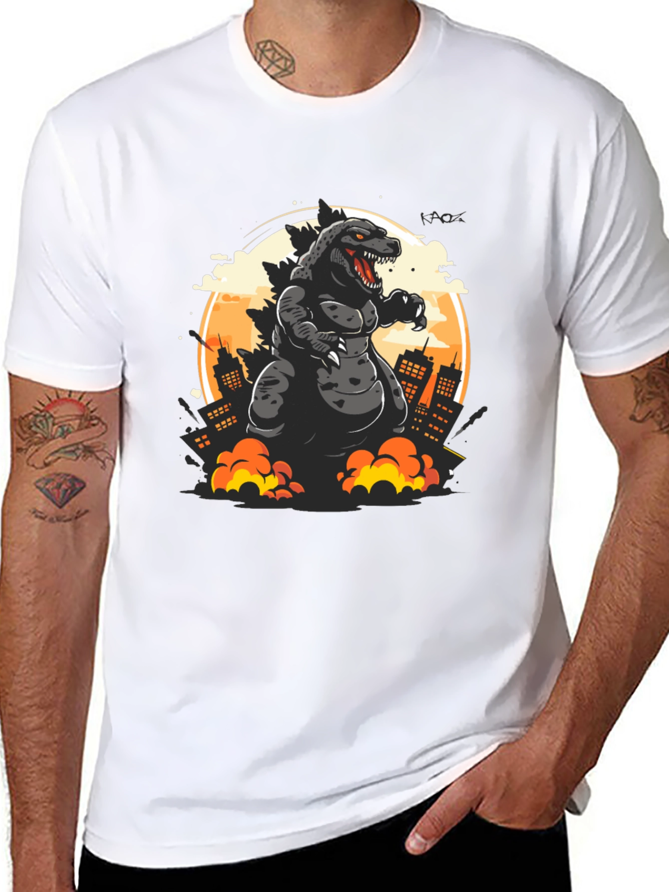 Godzilla T-Shirt: Monster City Attack Graphic Tee