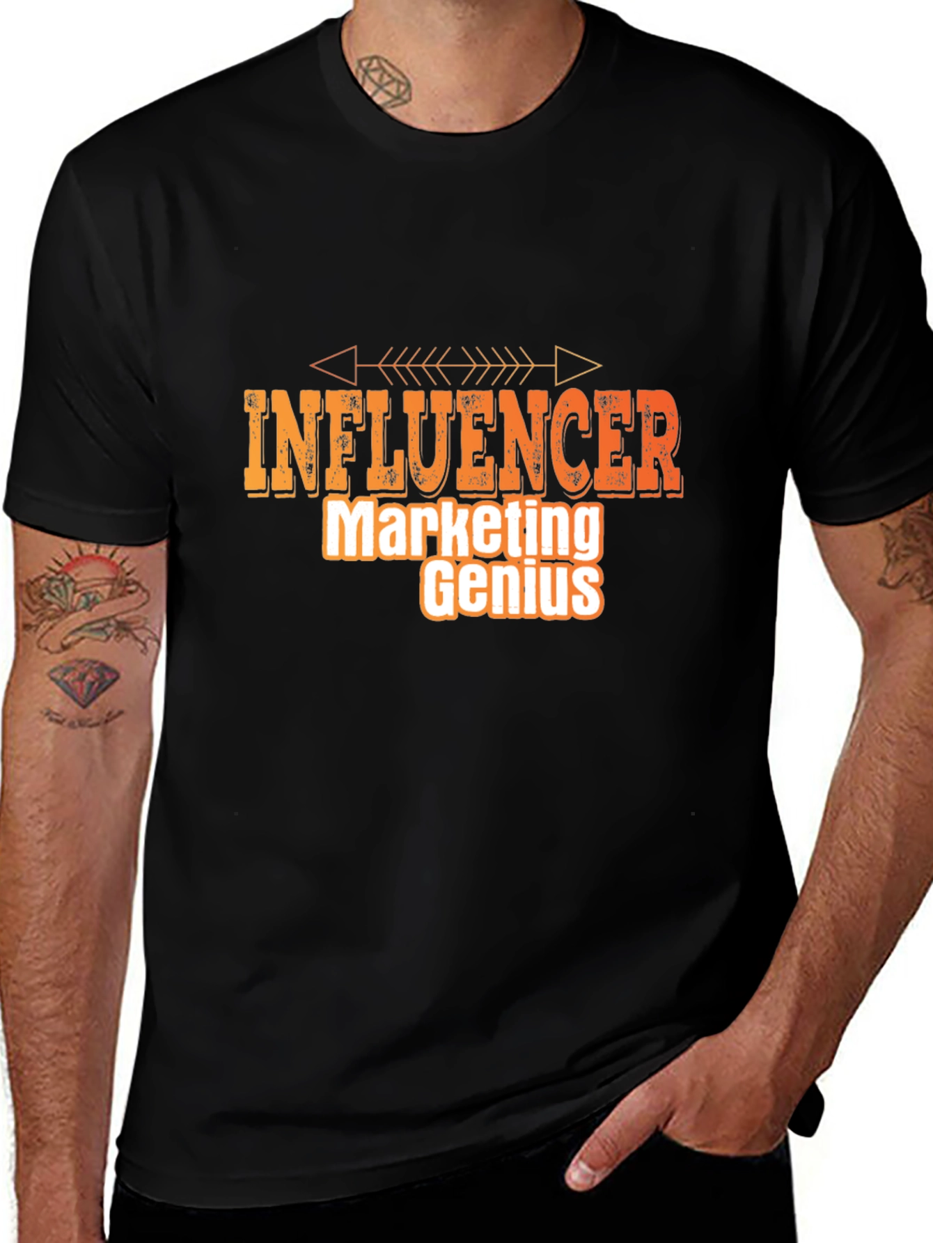 Influencer Marketing Genius Graphic Tee - Black