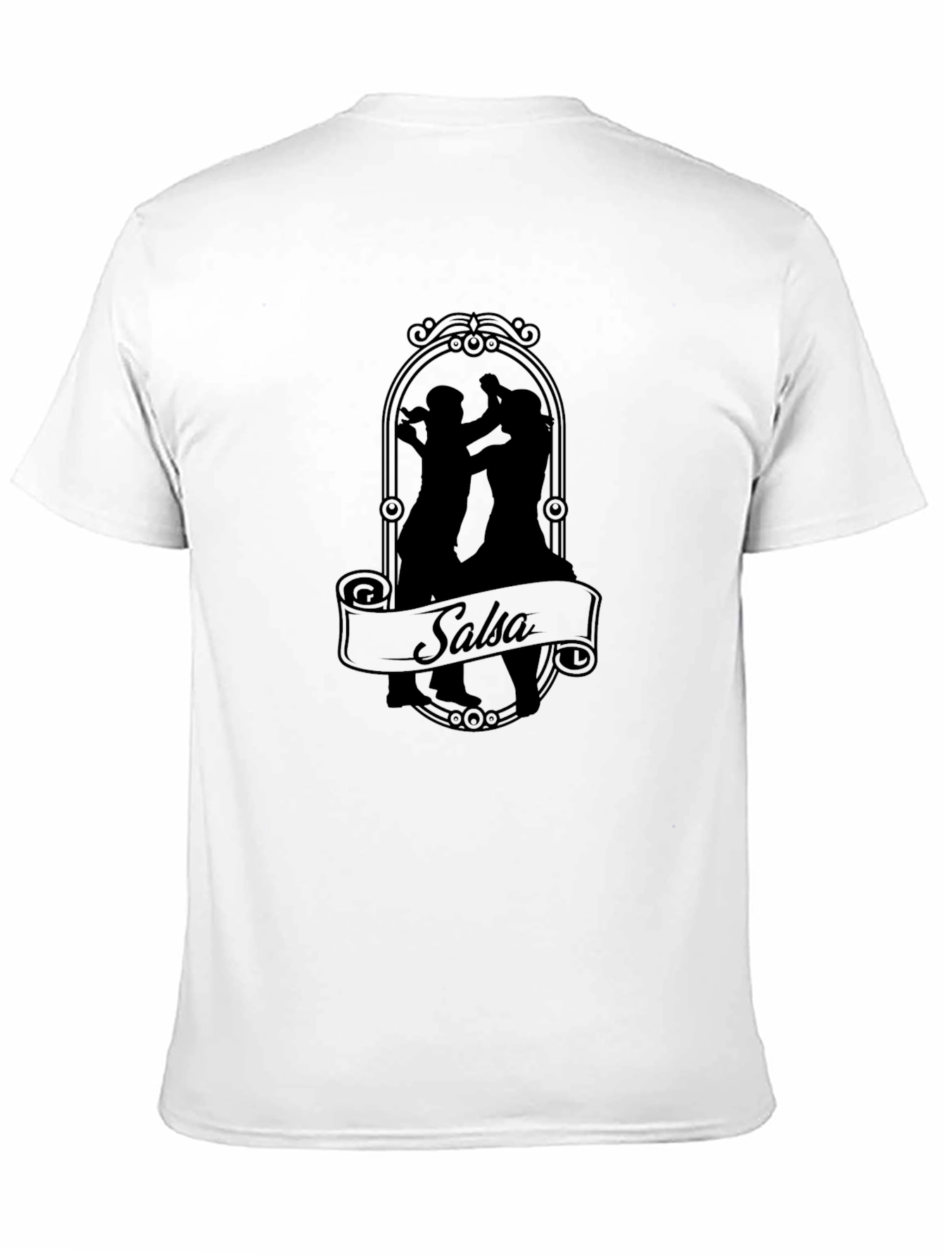 Salsa Dance Silhouette T-Shirt - Black