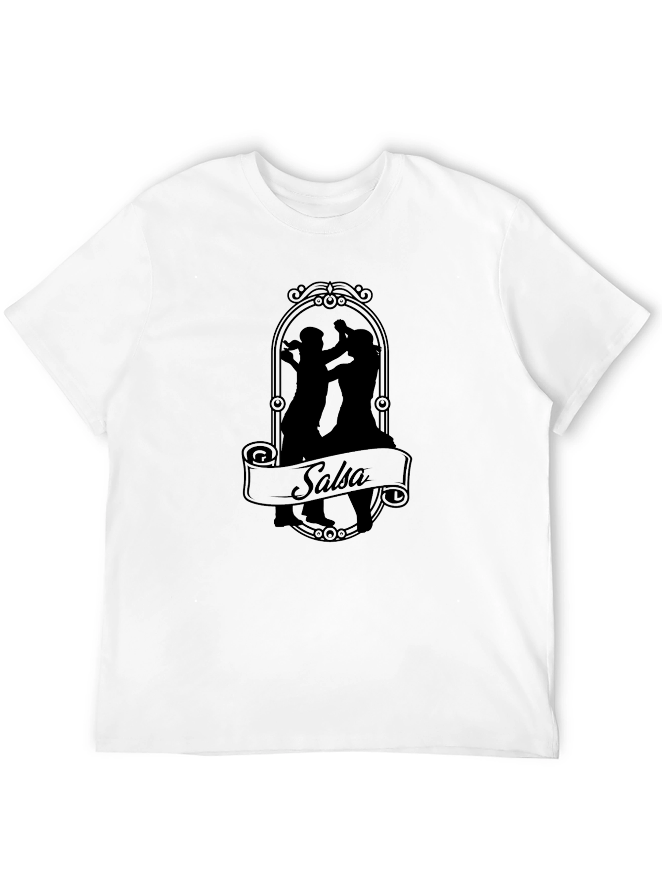 Salsa Dance Silhouette T-Shirt - Black