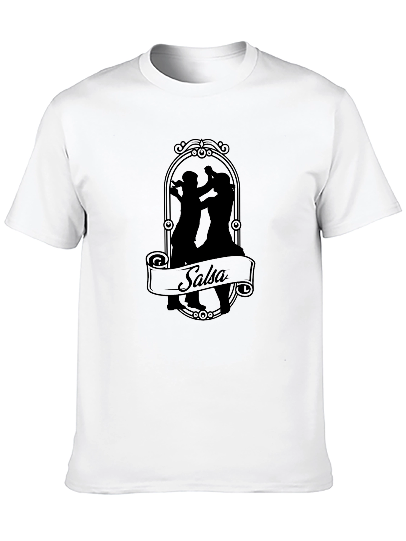 Salsa Dance Silhouette T-Shirt - Black