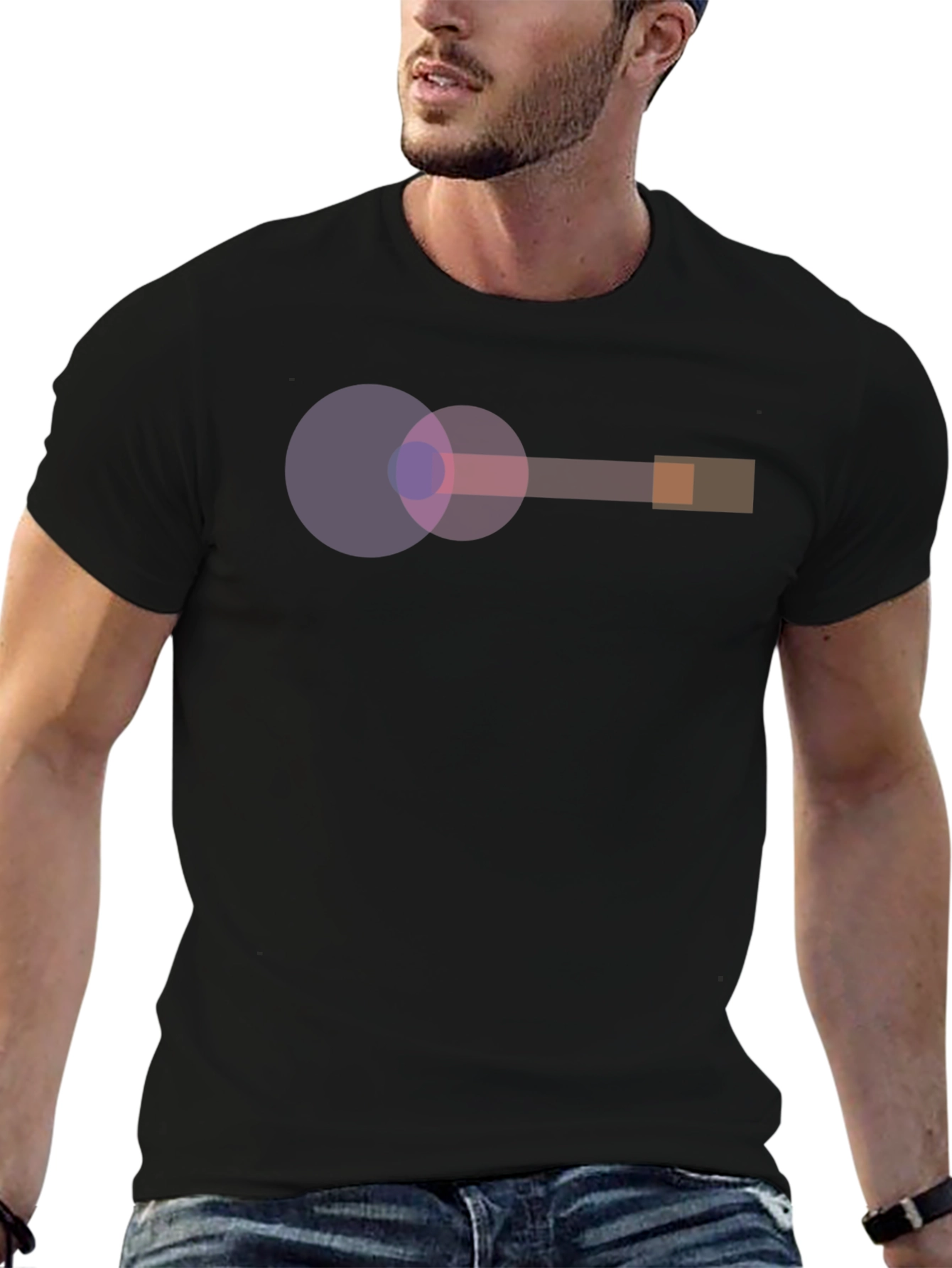 Abstract Graphic Black Tee