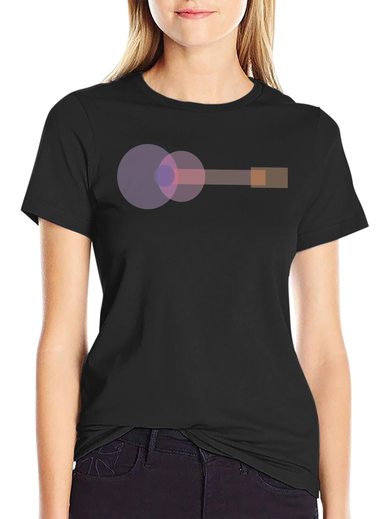 Abstract Graphic Black Tee