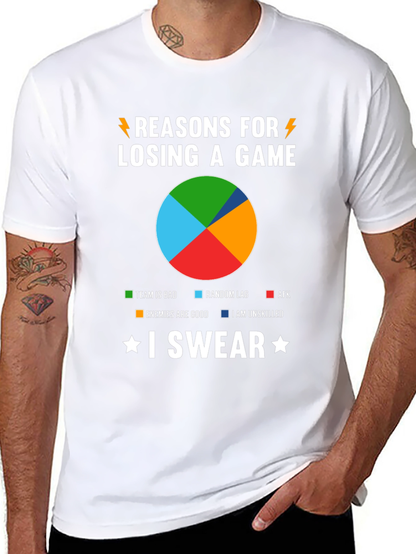 Reasons for Losing Gaming T-Shirt - I Swear!