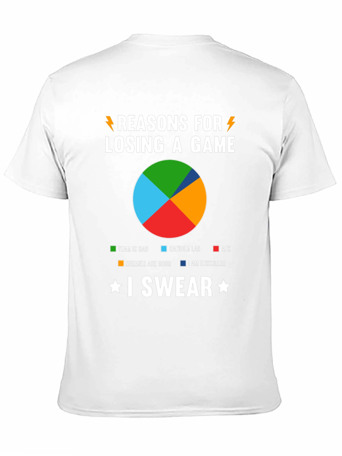 Reasons for Losing Gaming T-Shirt - I Swear!