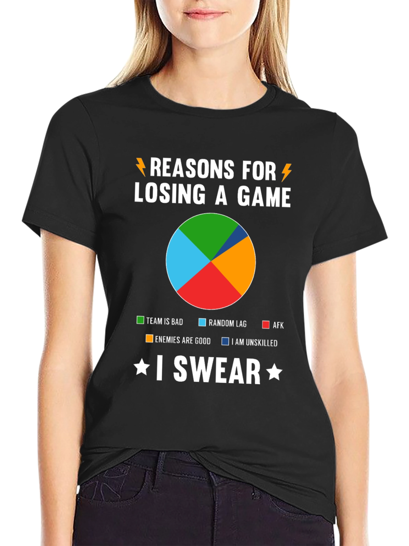 Reasons for Losing Gaming T-Shirt - I Swear!