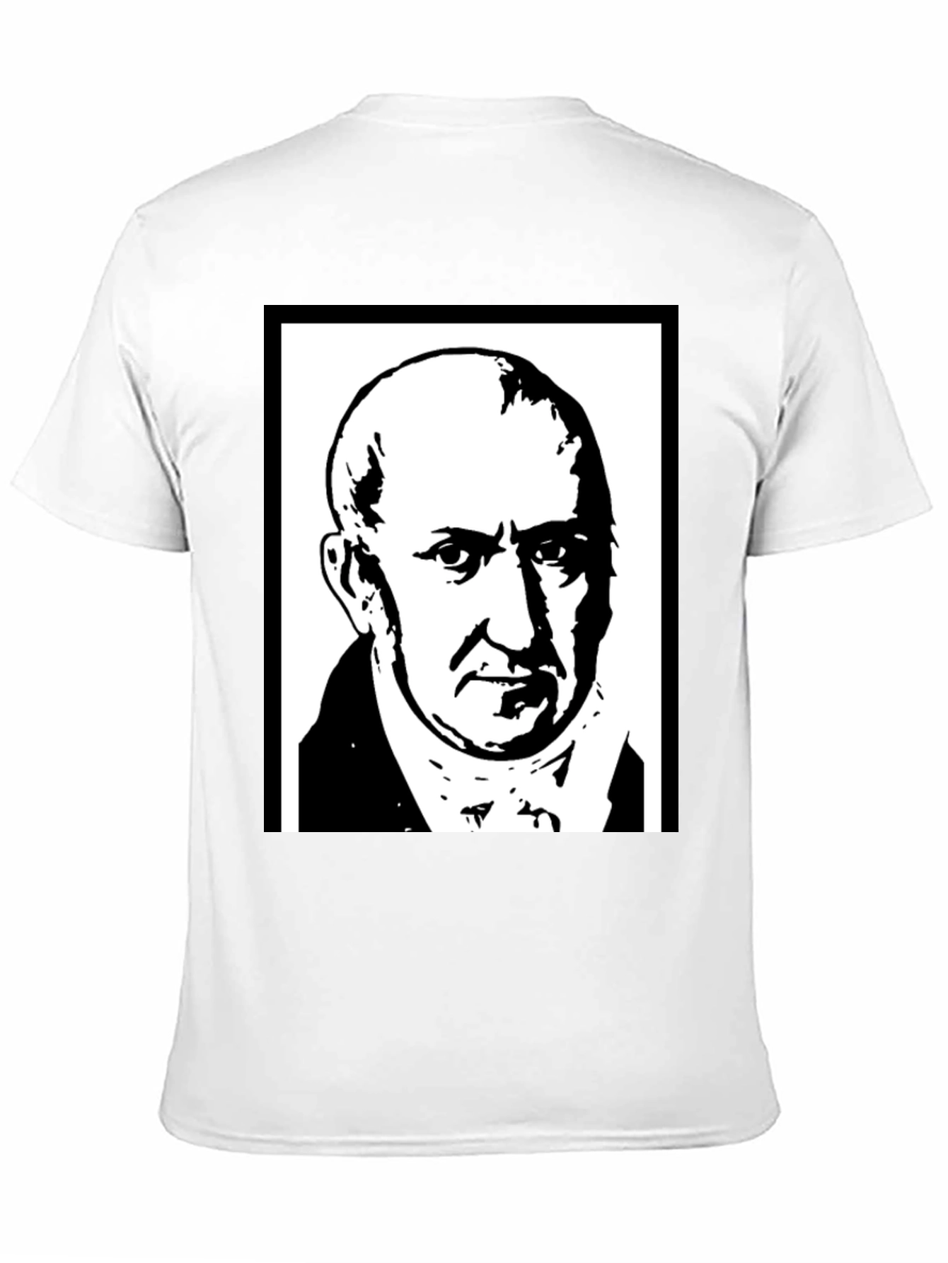 Graphic Portrait T-Shirt - Black Cotton Blend