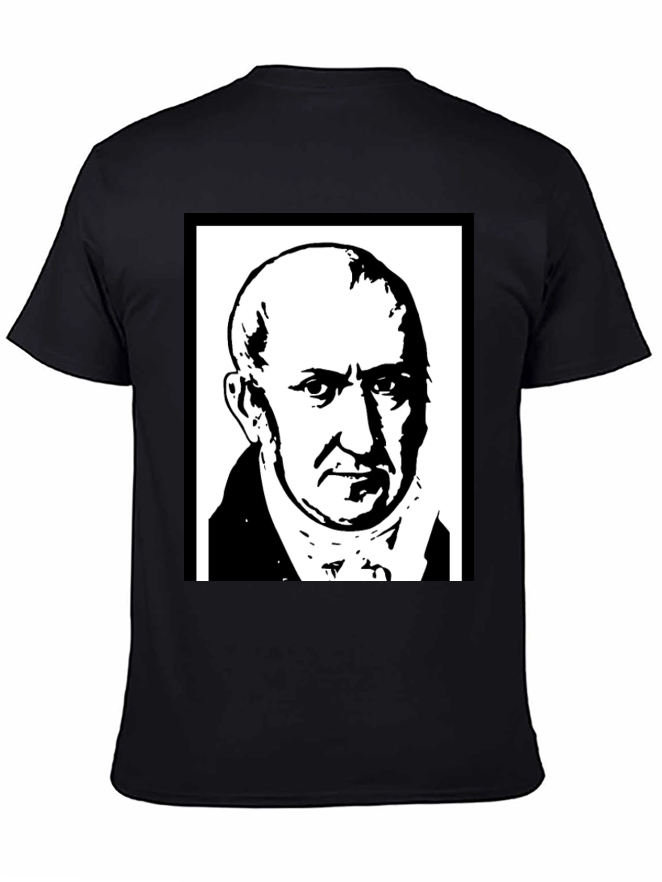 Graphic Portrait T-Shirt - Black Cotton Blend