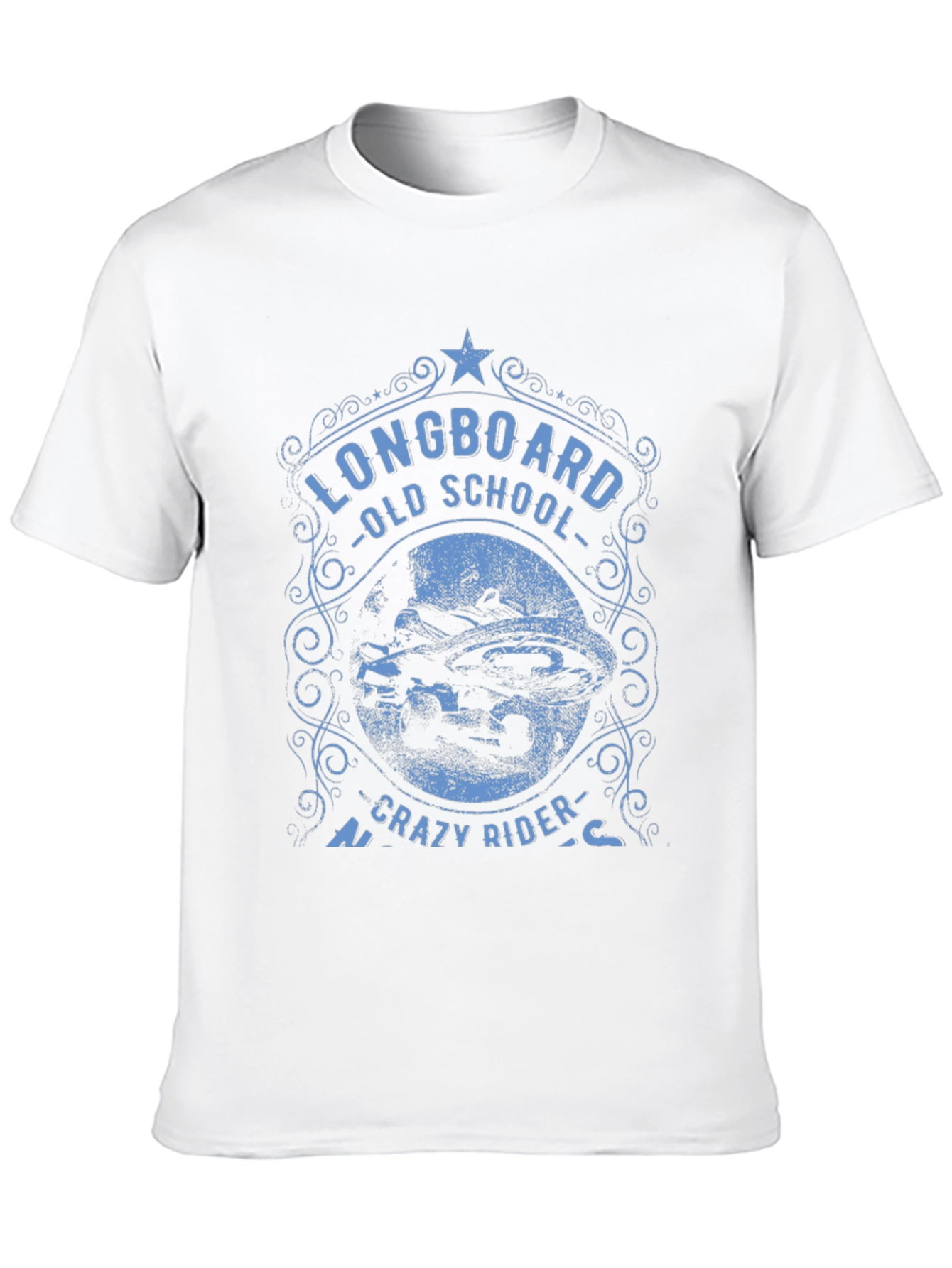 Longboard Old School Crazy Rider T-Shirt