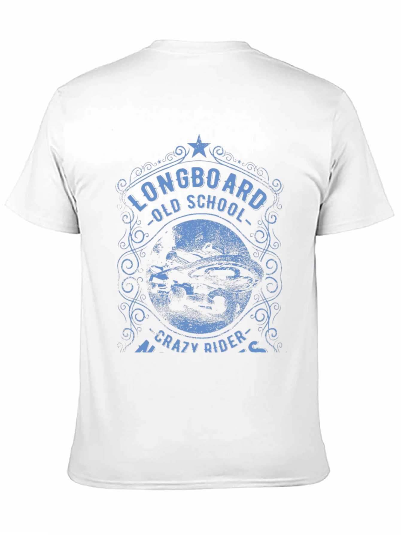 Longboard Old School Crazy Rider T-Shirt