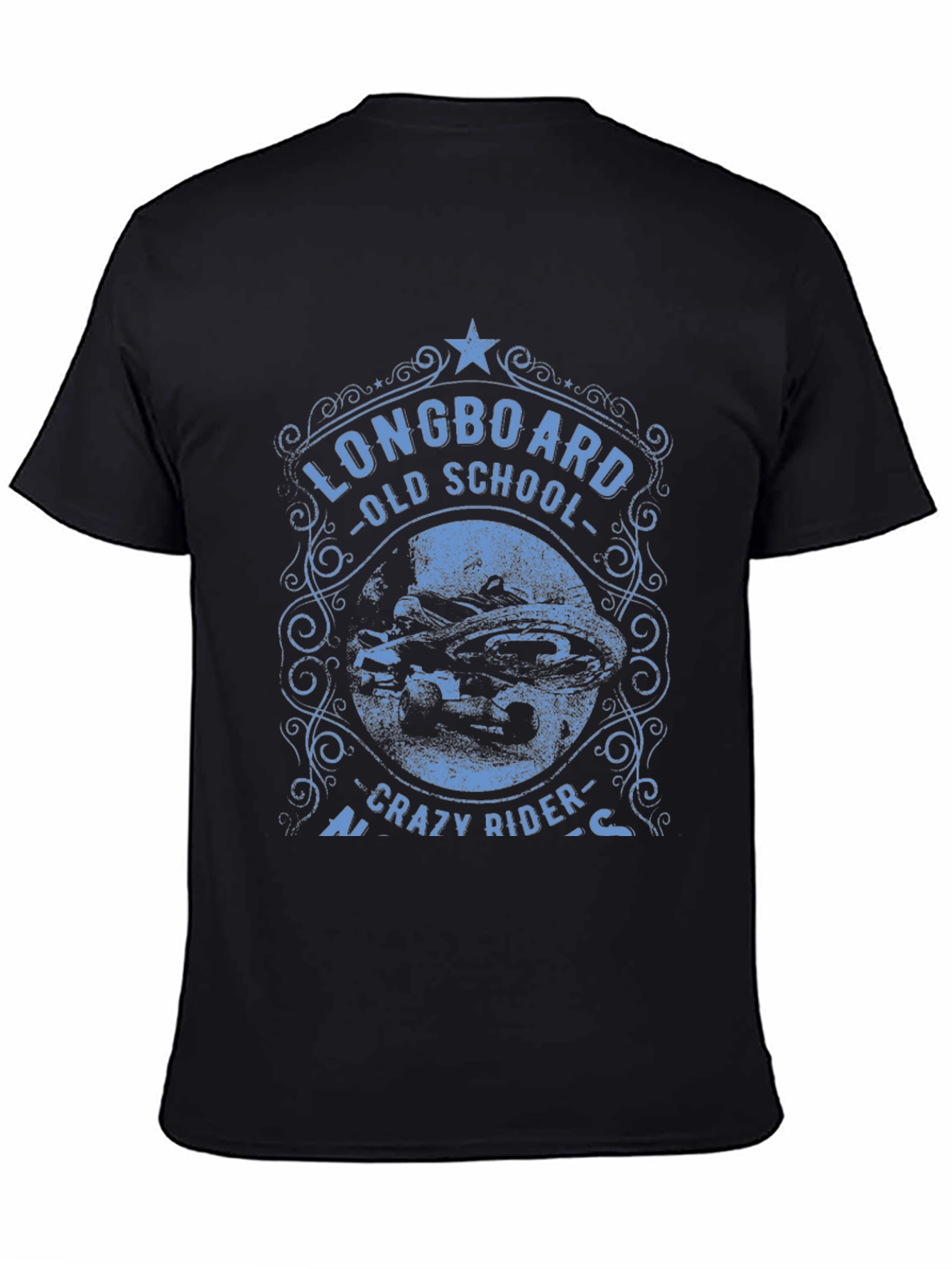 Longboard Old School Crazy Rider T-Shirt