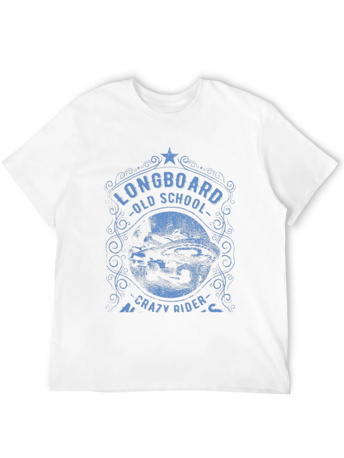 Longboard Old School Crazy Rider T-Shirt