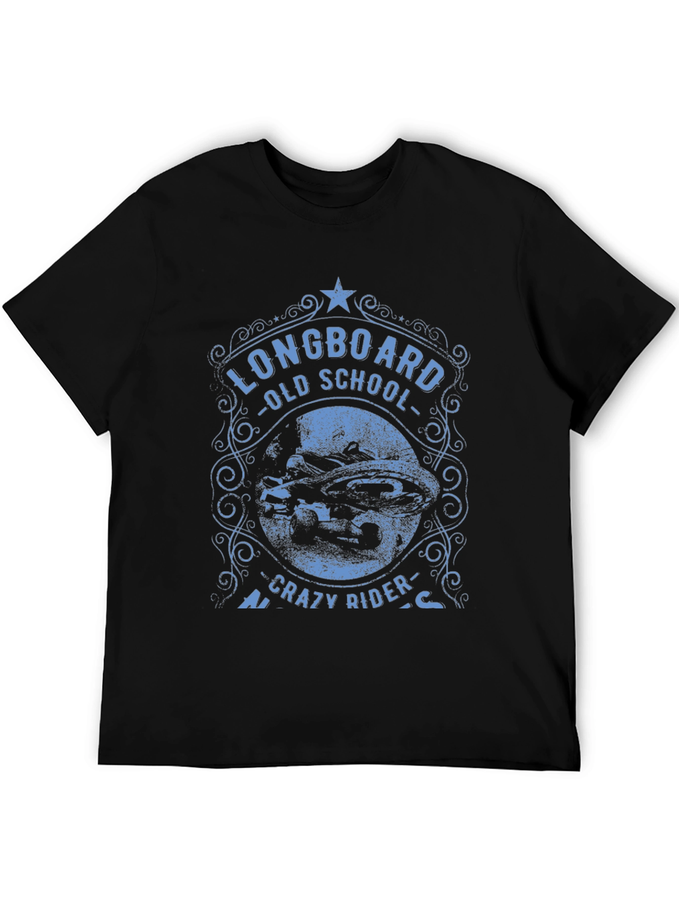 Longboard Old School Crazy Rider T-Shirt