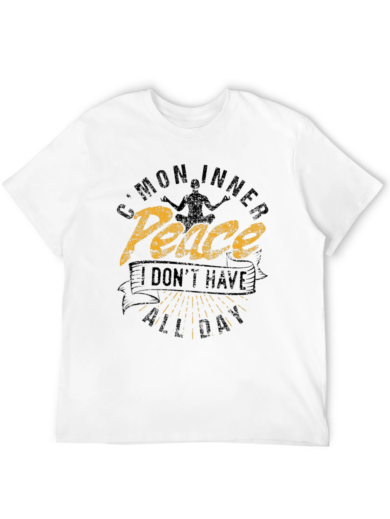 Cmon Inner Peace Black Graphic Tee