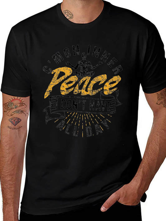 Cmon Inner Peace Black Graphic Tee