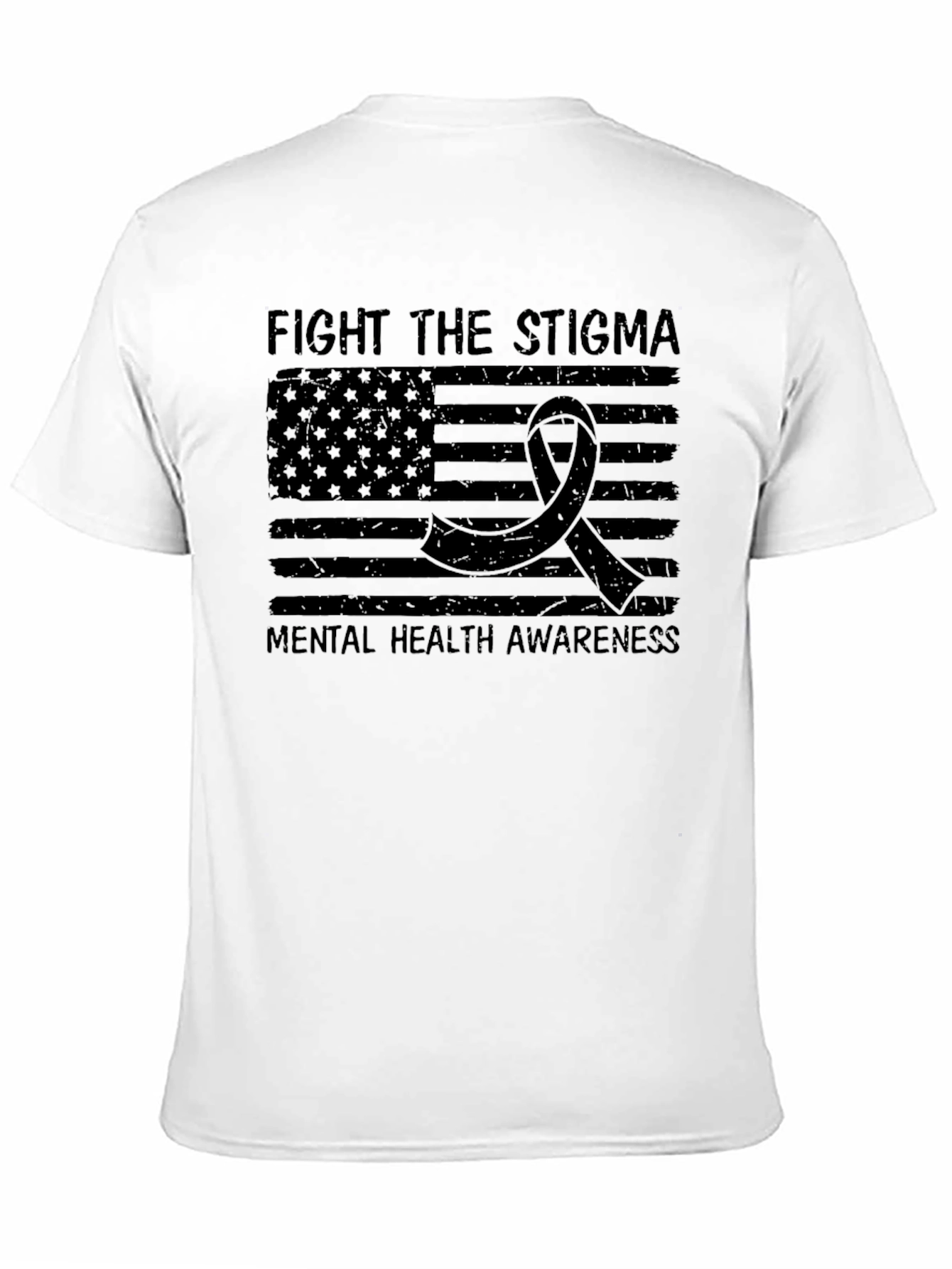 Mental Health Awareness Ribbon Flag T-Shirt