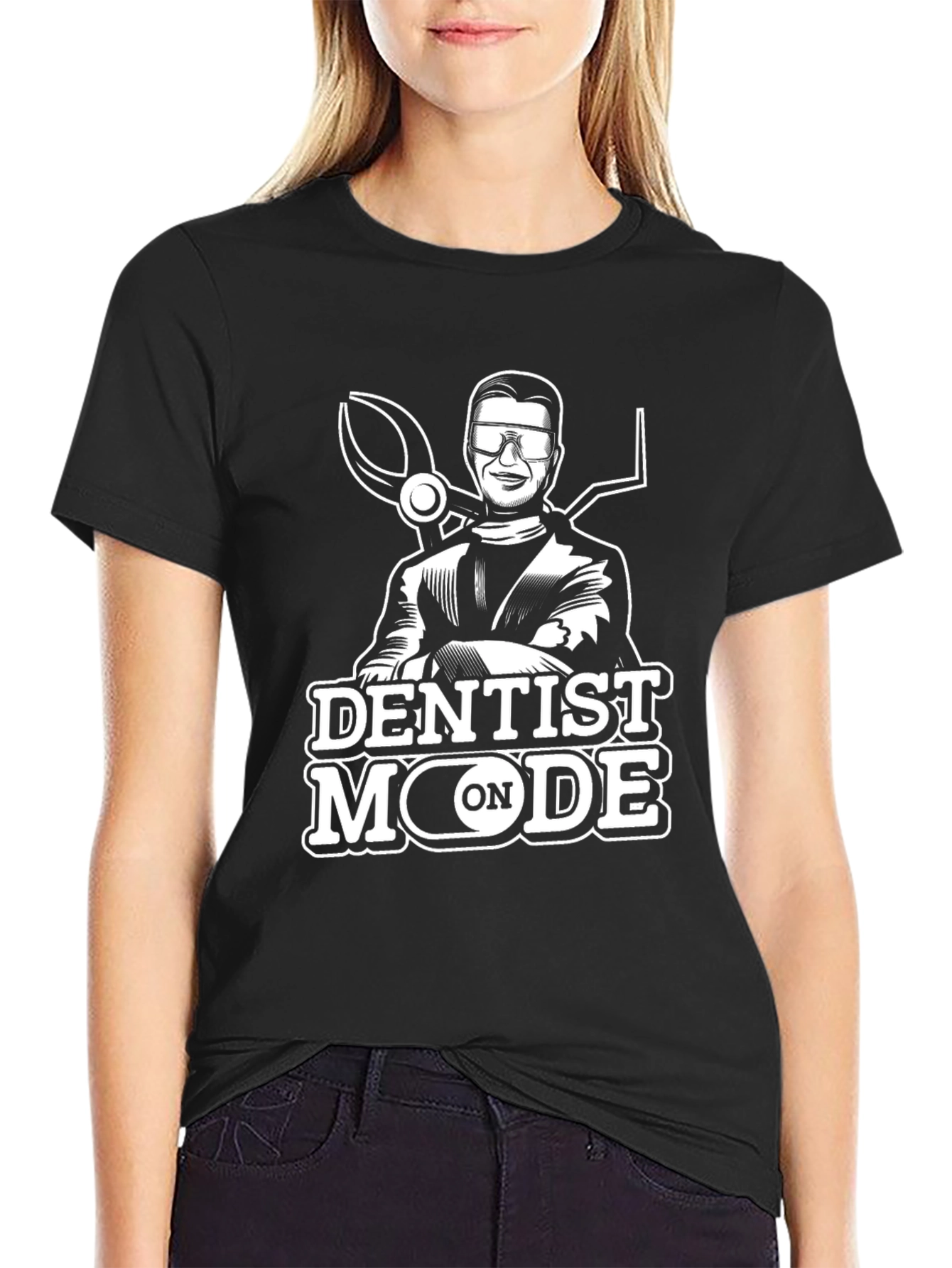 Dentist Mode On Graphic Tee - Black T-Shirt